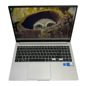 Laptop Samsung 15.6 pulgadas, Touch, Procesador i5 1135G7, 8gb de RAM, 256gb SSD, Intel iRIS Xe MAX 2gb, teclado extendido, W11, *detalle en pantalla*
